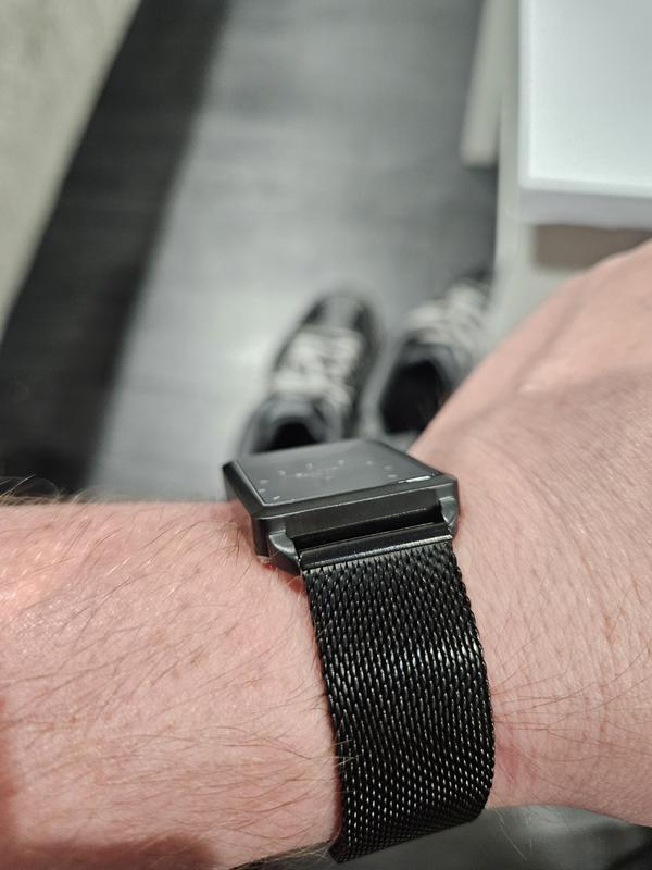 Hagen Three-Hand Black Stainless Steel Mesh Watch SKW6928 - Skagen