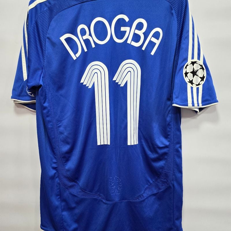 Camisa Chelsea Home 06-07 Drogba 11 Champions League Importada