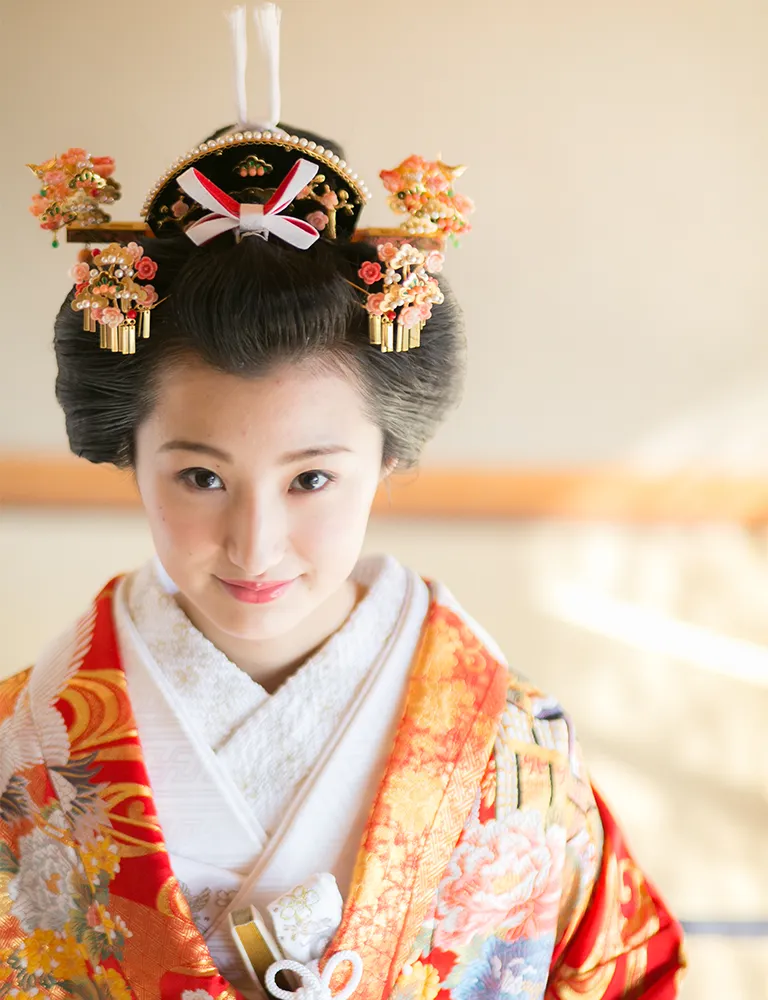 感動。日本髪最高峰を地毛結いできるご家族婚「文金高島田 地毛結い