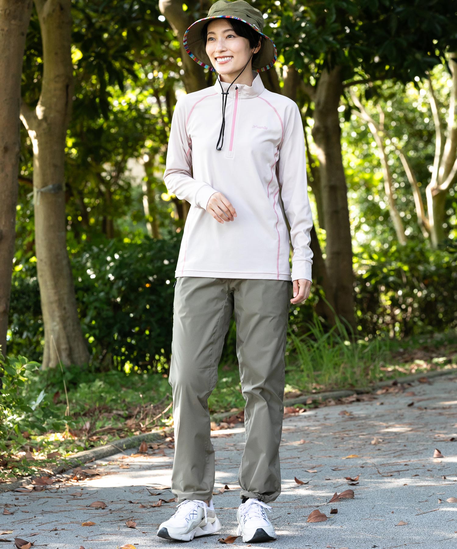 WOMENS】HARLF ZIP LONG SLEEVE T-SHIRTS ハーフジップ長袖Tシャツ