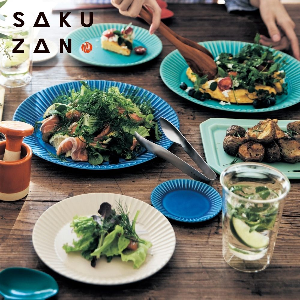 作山窯の「SAKUZAN STRIPE」プレート美濃焼［日本製］（お皿/平皿