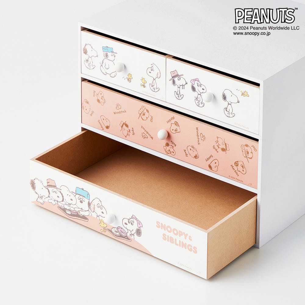 卓上3段チェスト「スヌーピー」(ピーナッツ/PEANUTS)｜通販の