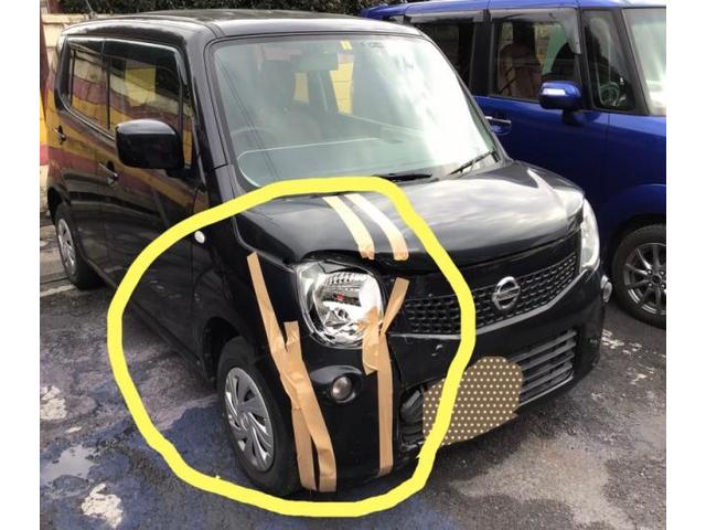 日産 モコ 事故フロント大破 保険修理 キズ・へこみ直し｜グーネットピット
