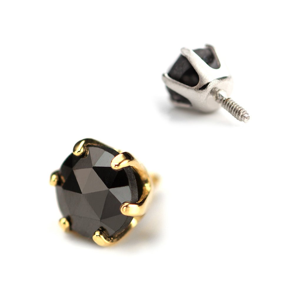 メンズ軟骨ピアス│ブラックダイヤモンド ピアス K18/PT – PICOLLET