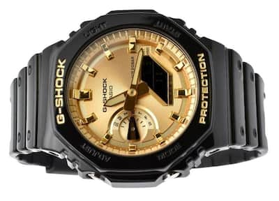 Casio G Shock Analog Digital Black And Gold Color Resin Strap