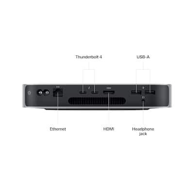 Apple Mac mini Desktop M2 Chip 8GB Memory 512GB SSD Silver MMFK3LL