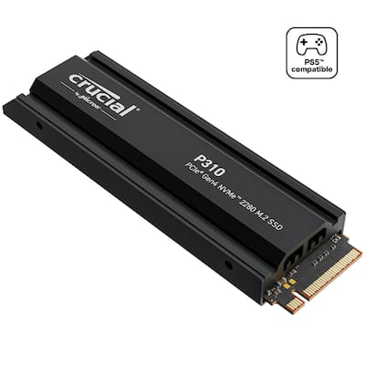 Crucial P310 2TB Internal SSD PCIe Gen 4 x4 NVMe M.2 with Heatsink