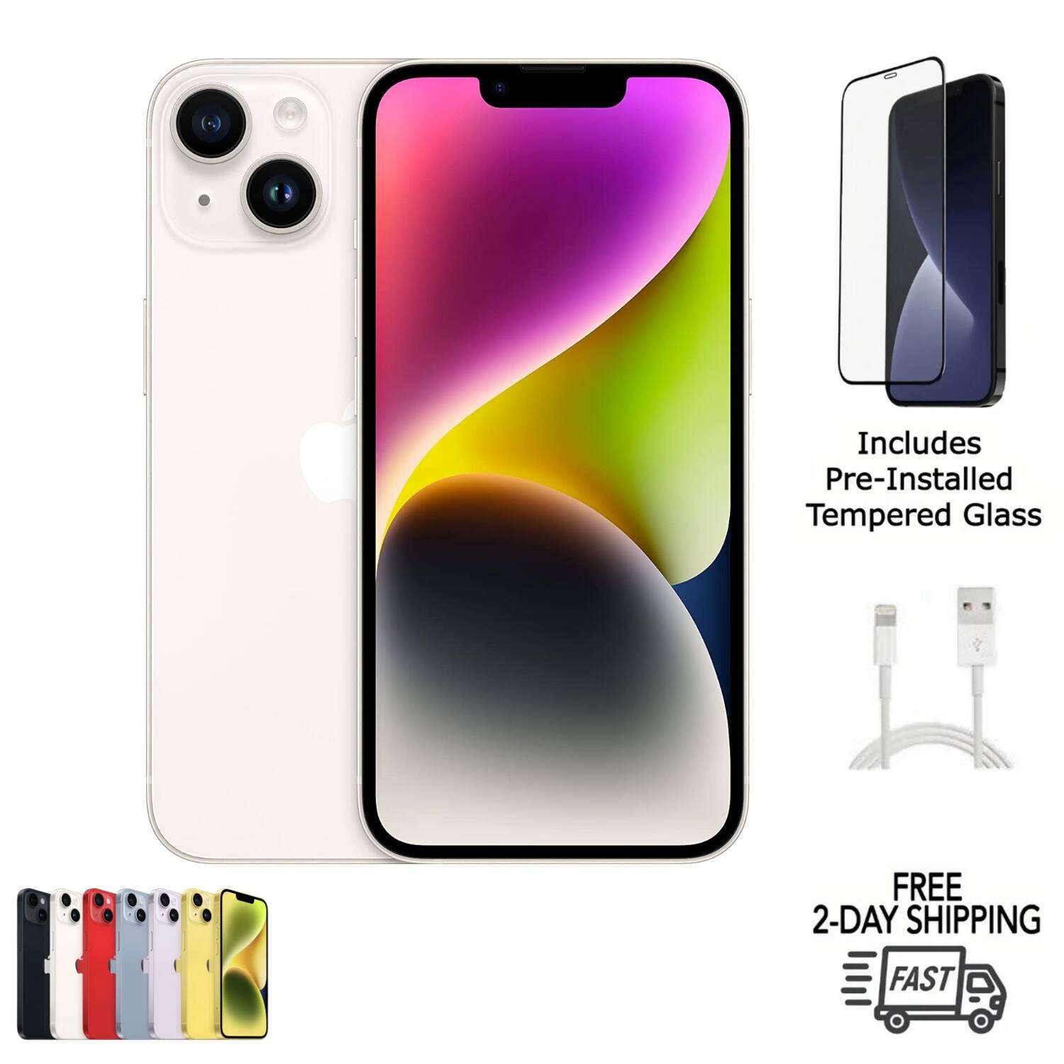 Apple Refurbished Excellent iPhone 14 A2649 (Fully Unlocked) 128GB