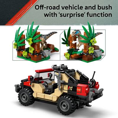 LEGO Jurassic World Raptor Off Road Escape 76972 6526383 - Best Buy
