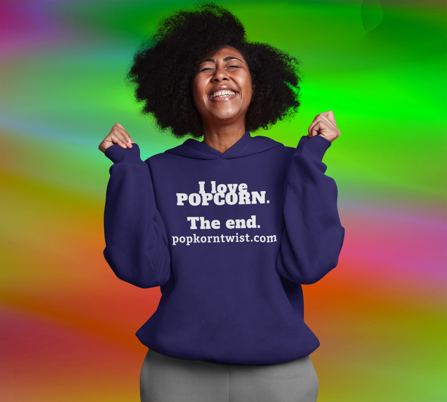 Hoodie - I Love Popcorn. The End. – PopKornTwist