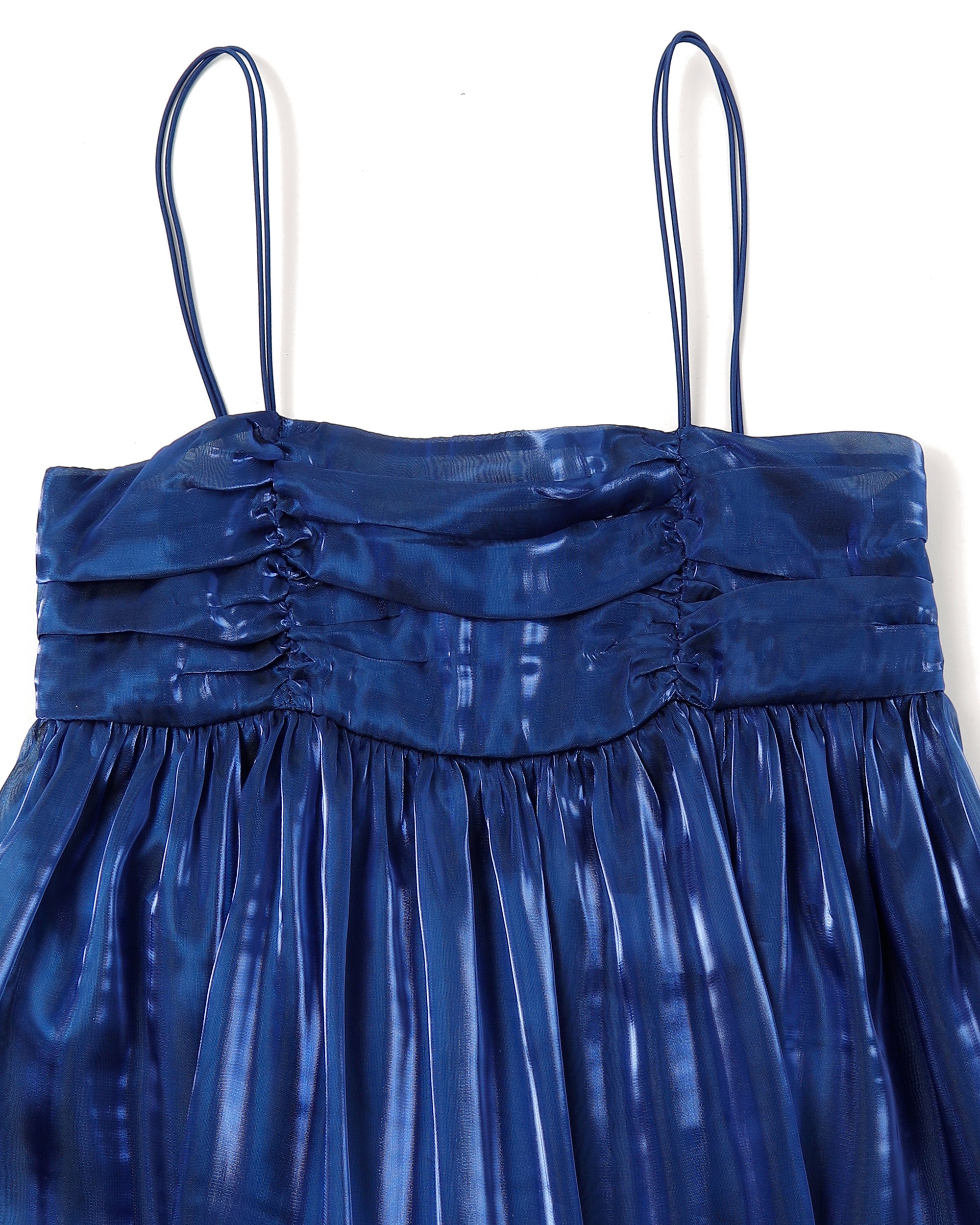 Organdy tiered cami dress (Navy)