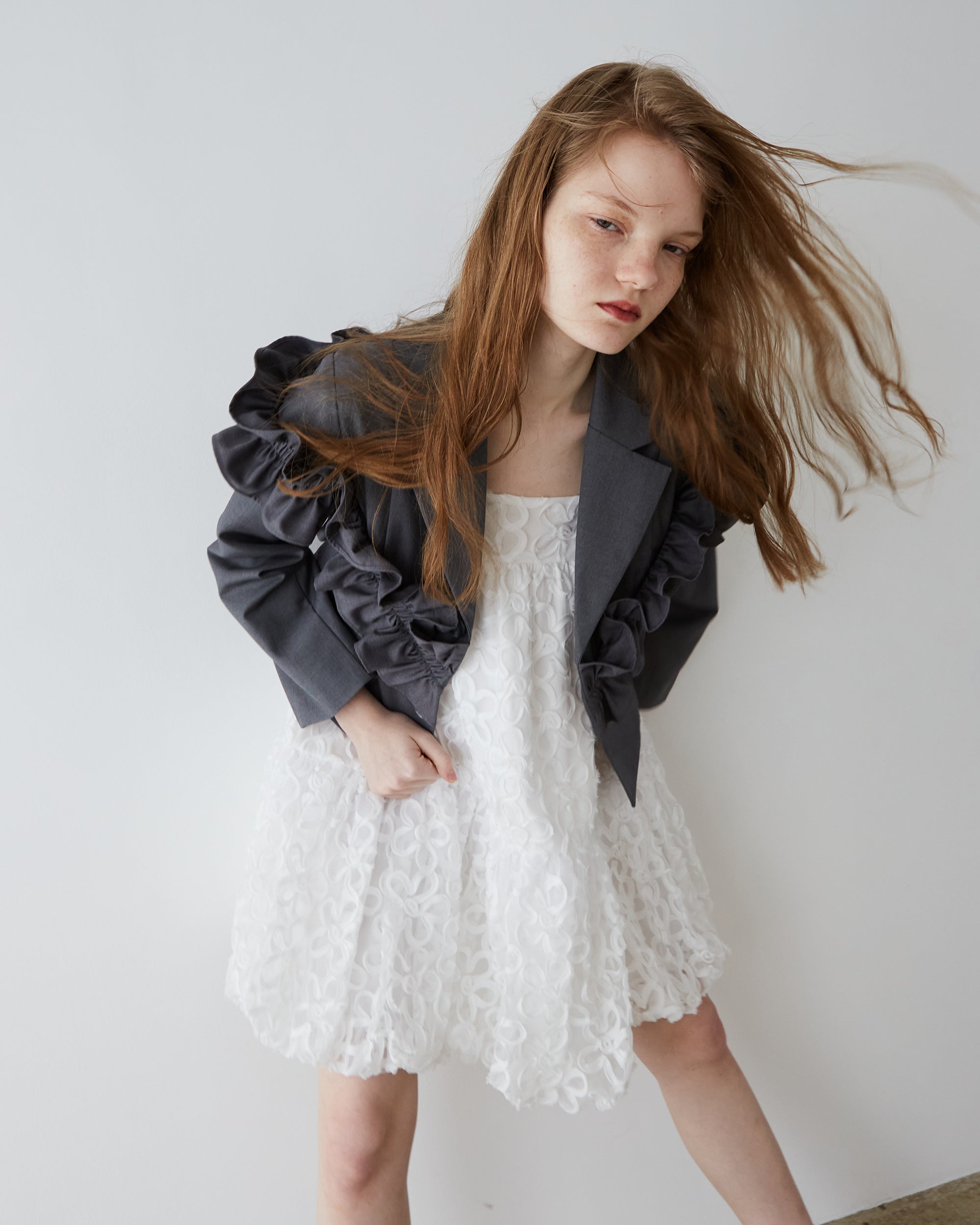 Flower tulle balloon tunic