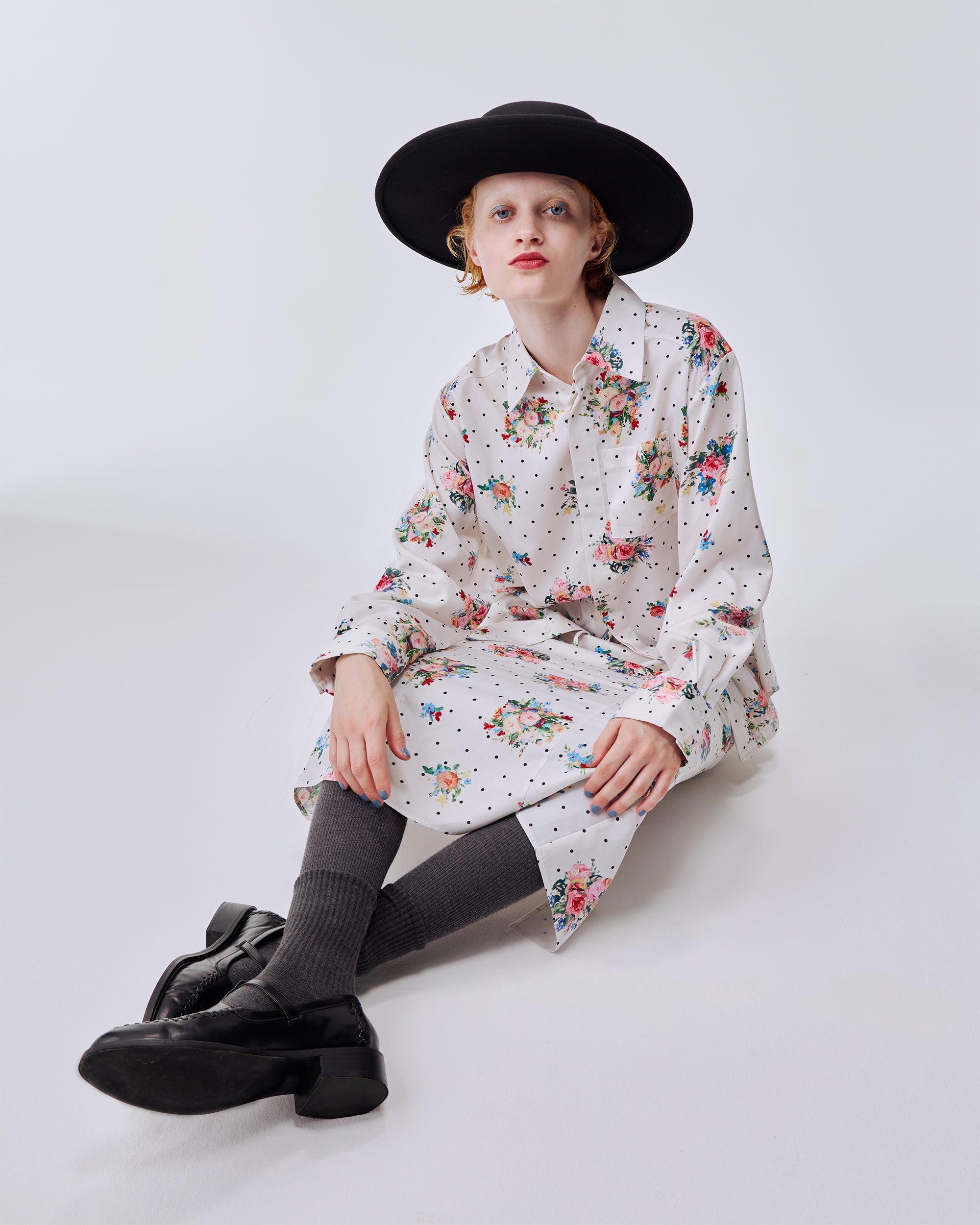 Dot flower shirt