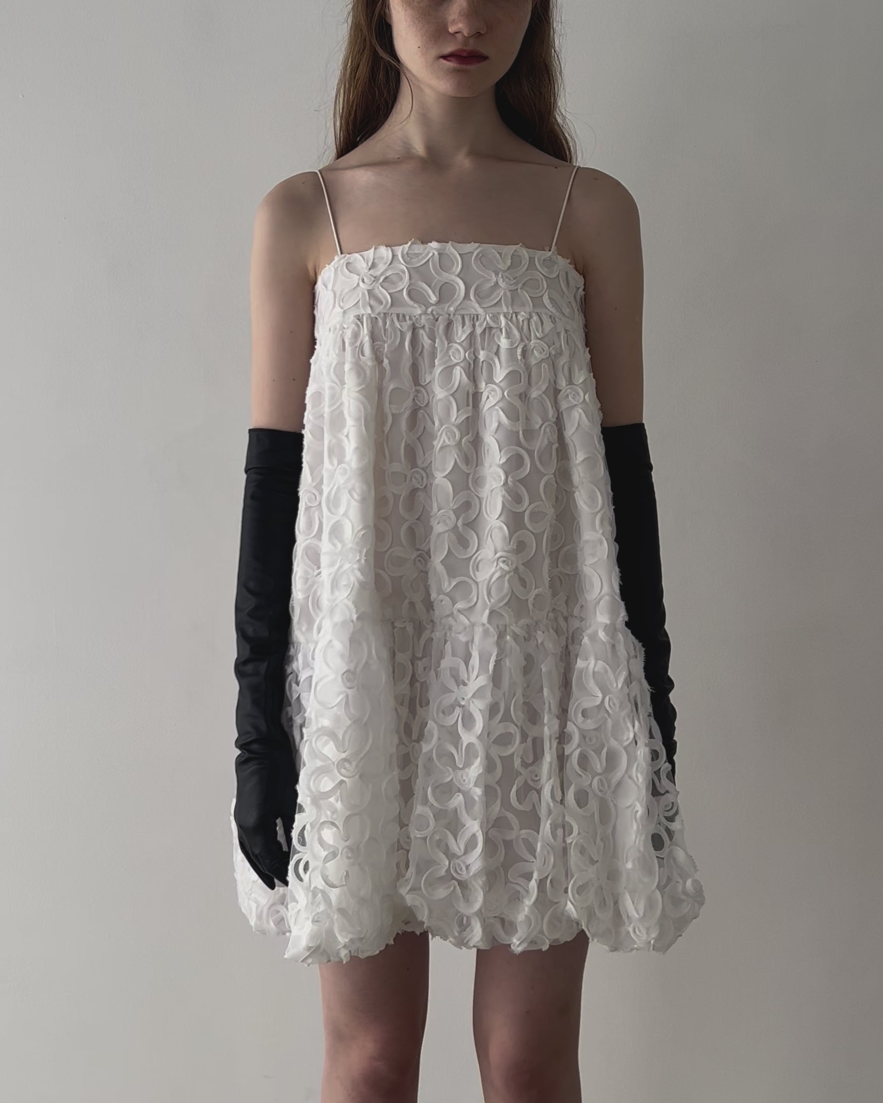 Flower tulle balloon tunic