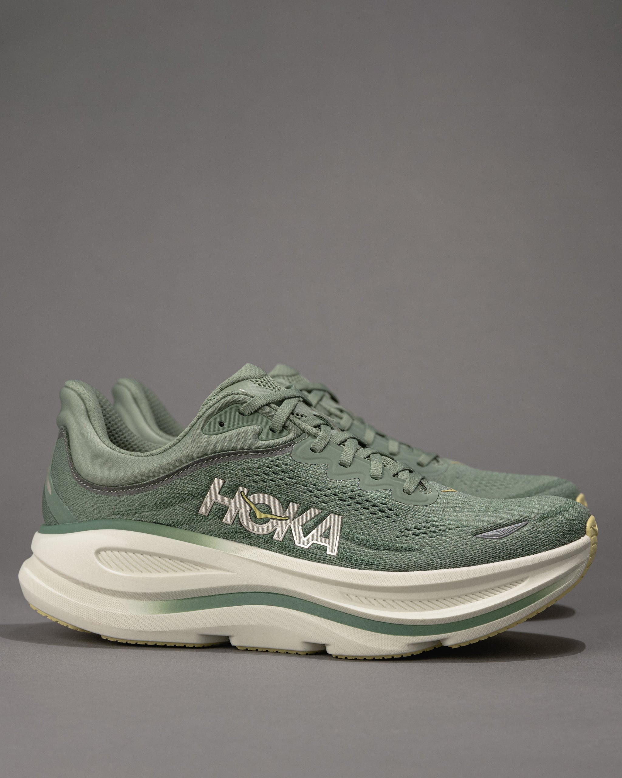 Men's HOKA Bondi 9 Running Shoe in Succulent/Fern – Plaza Shoe Store
