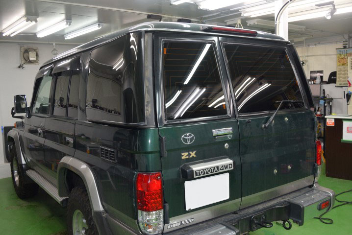 2019/8 トヨタ・ランドクルーザー70 新篠津村よりスモークフィルムのご