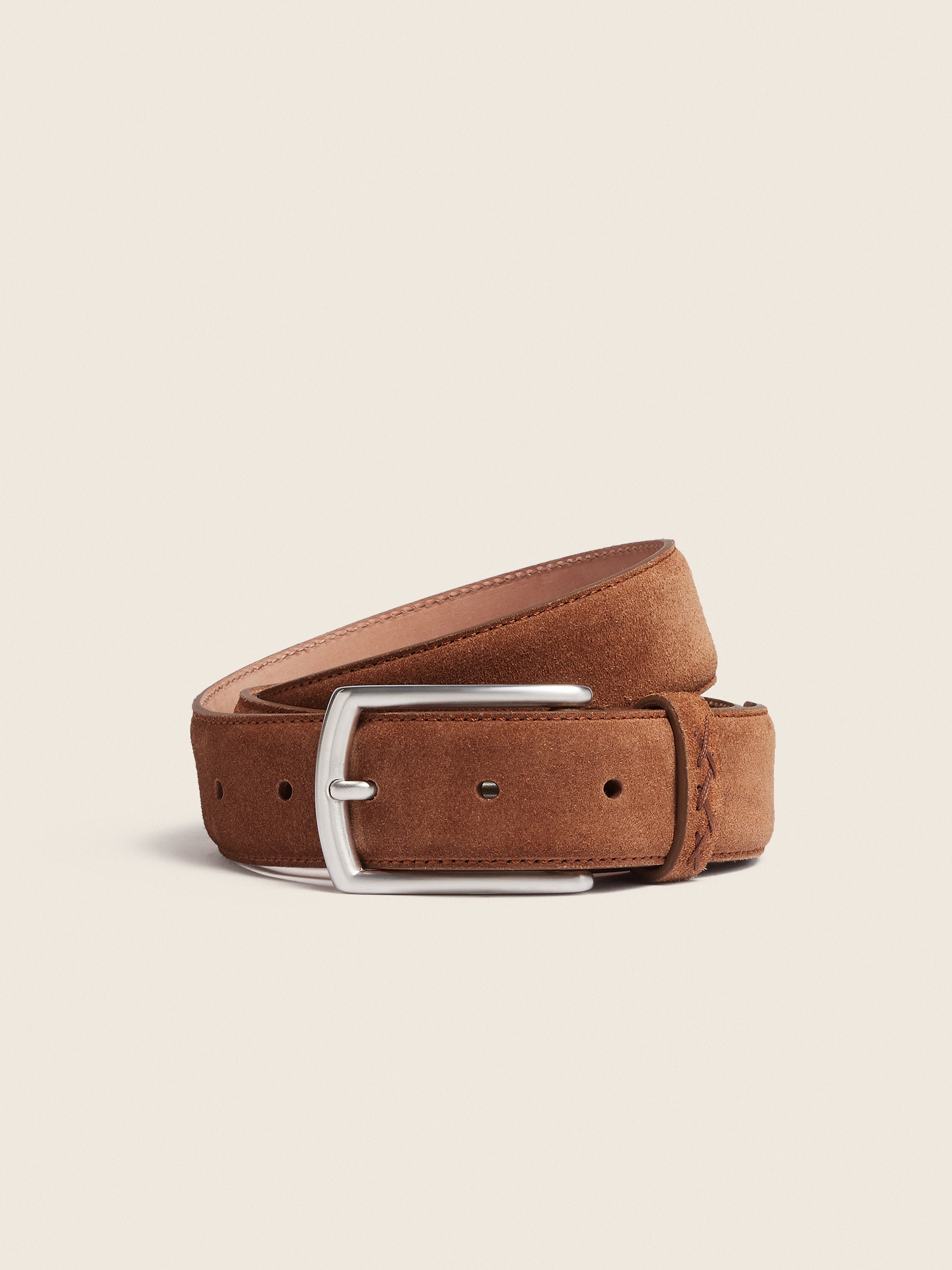 Ermenegildo Zegna スエードベルトブラウン レザー