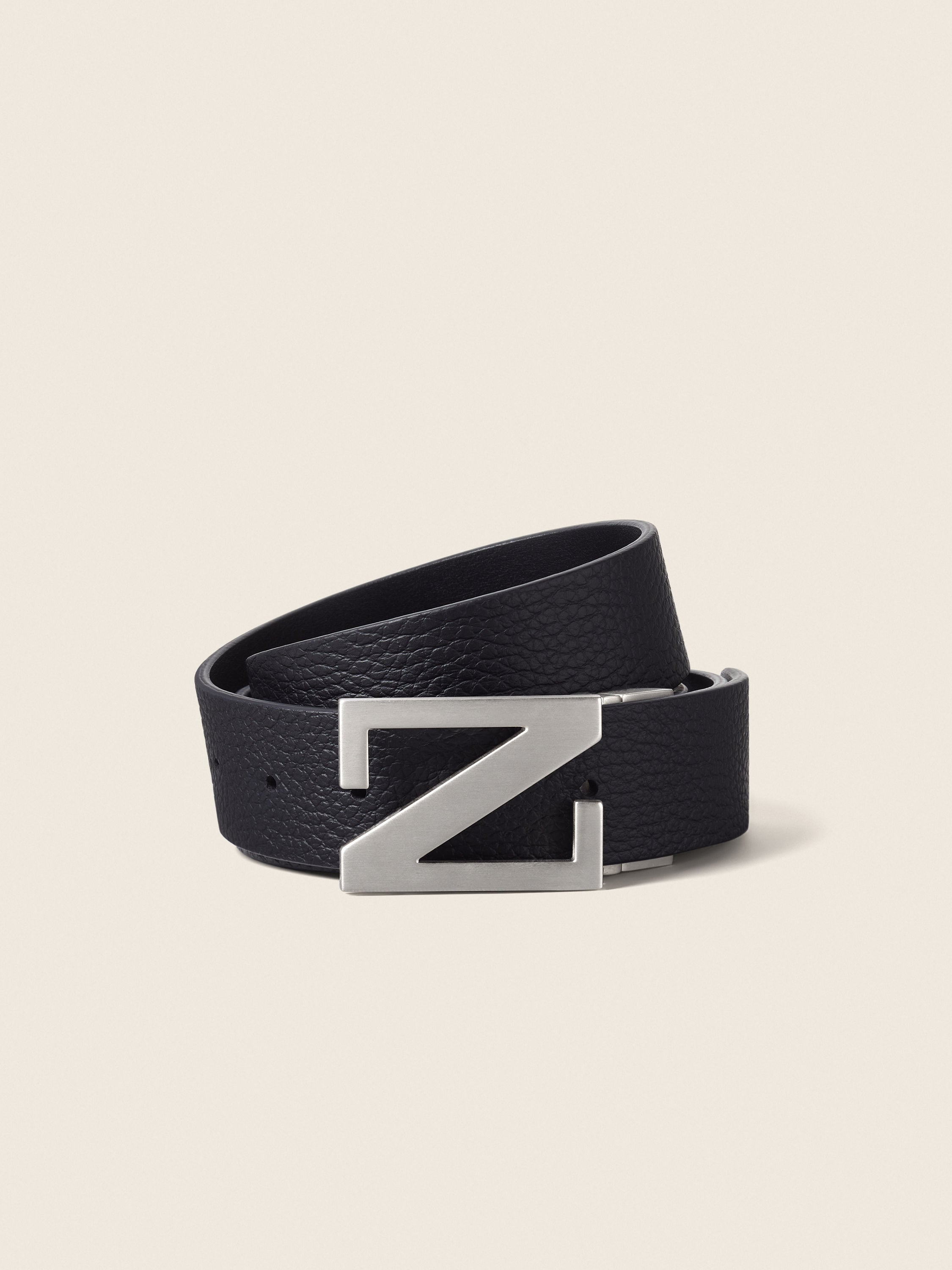 Black Reversible Leather Belt FW25 22986639 | Zegna US