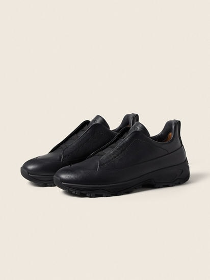 Black Leather Triple Stitch™ Monte Sneakers FW26 35545172 | Zegna US