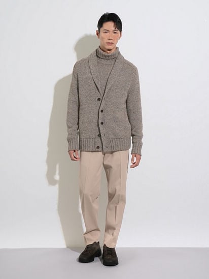 Light Taupe Cotton and Wool Pants FW25 31857175 | Zegna ES