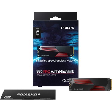 Samsung 990 Pro Heatsink 4TB 7450-6900MB SSD Fiyatı
