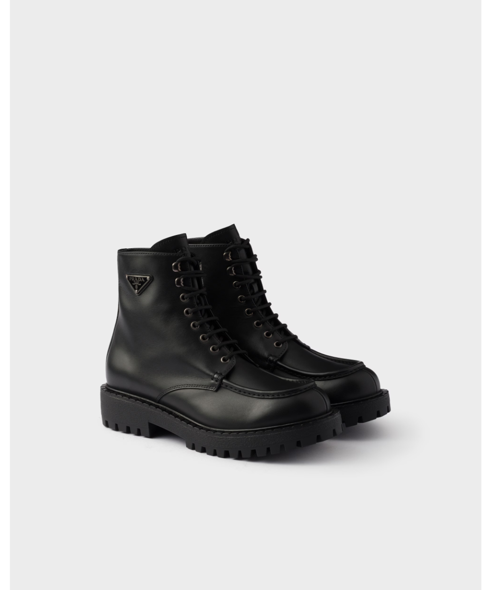 PRADA/プラダ_Men通販 | レースアップレザー ブーティー【送料無料
