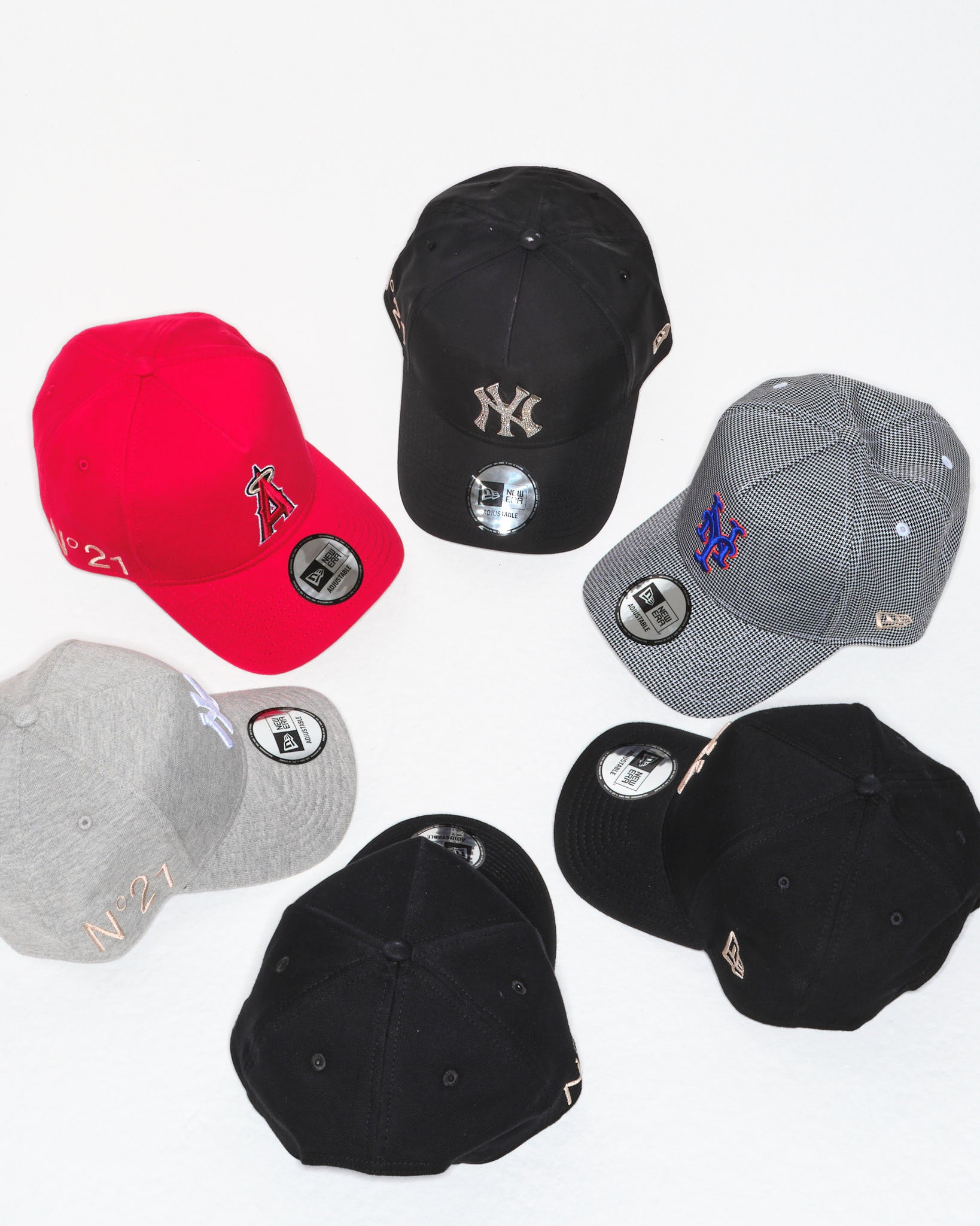 N21】N21xMLBxNEW ERAのトリプルコラボ 8種類のキャップを発売 | 株式