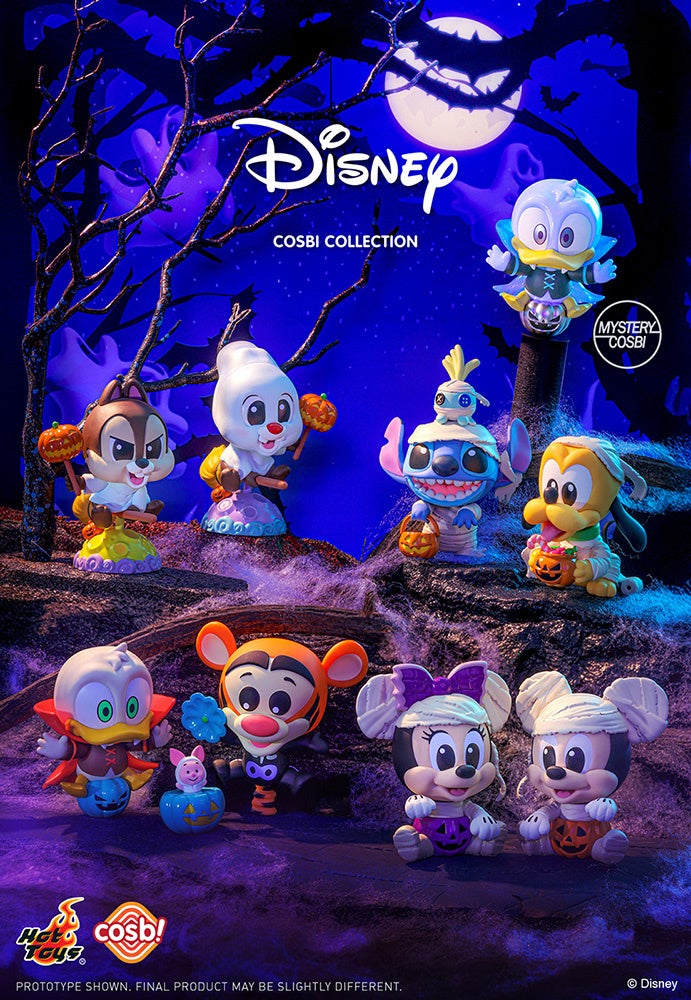 ハロウィンをテーマにした、ディズニーキャラクターたちの「コスビ」が