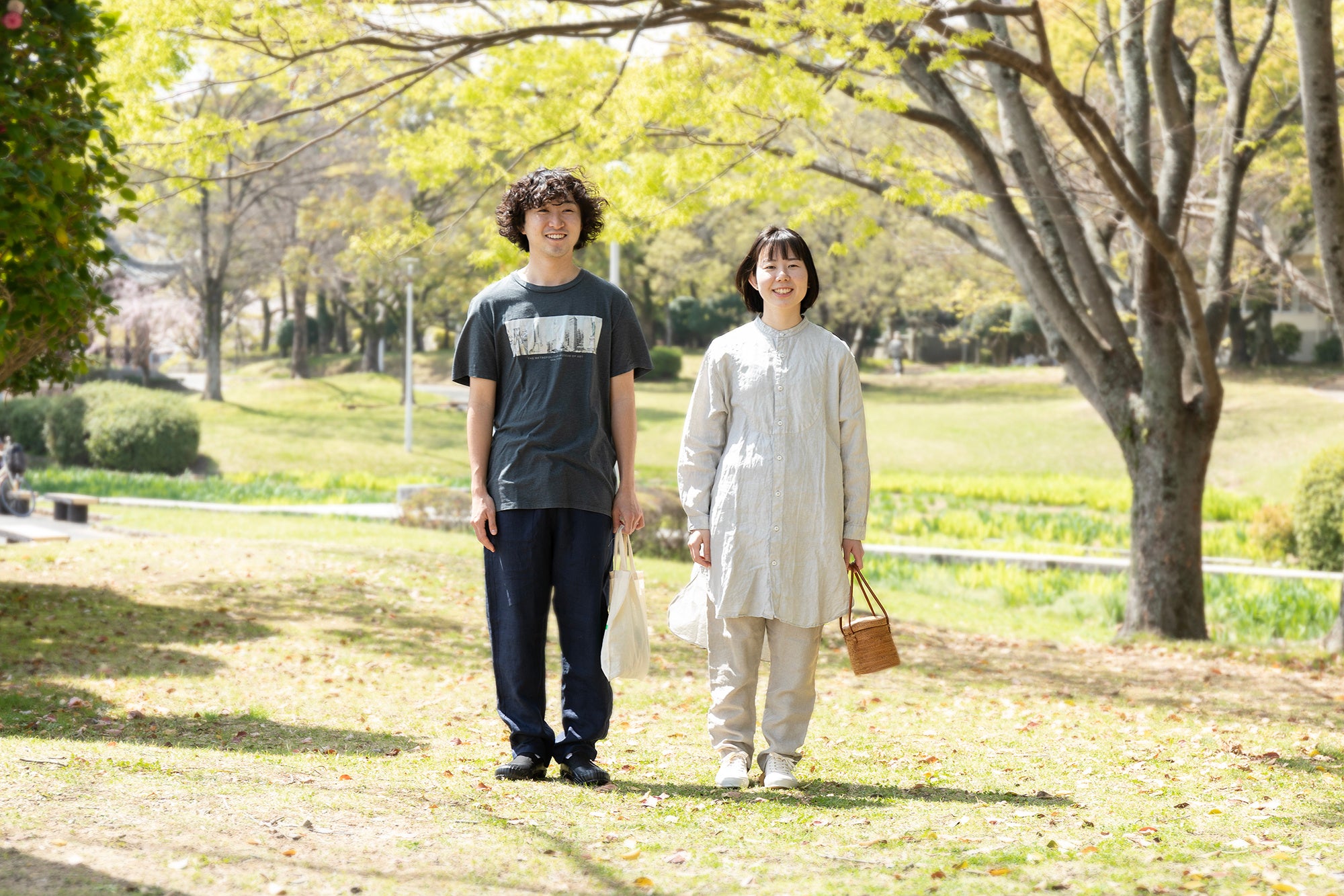 近江のリネンを使用した新作・現代風MONPE（もんぺ）、帝国繊維との