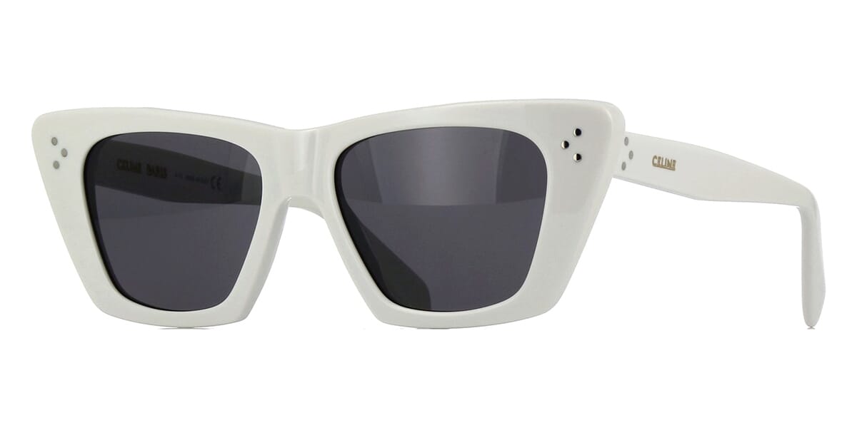 CELINE CL40187I 25A White Cat Eye Sunglasses With Grey Lenses - US