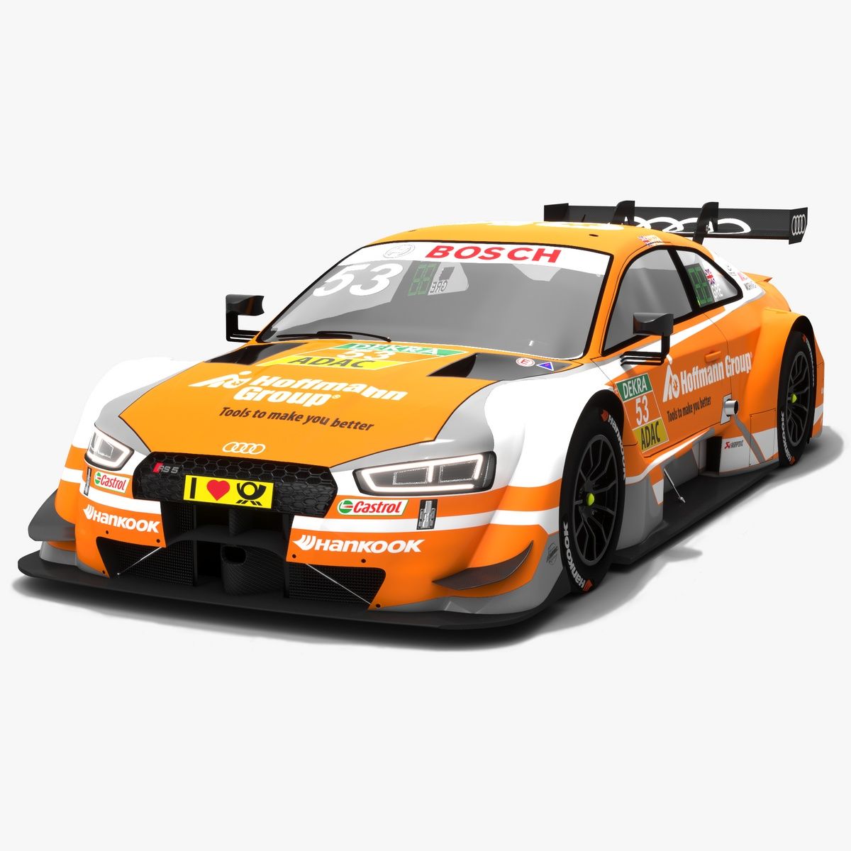 Audi RS5 DTM #53 Jamie Green Season 2018 3D Model $89 - .3ds .dxf