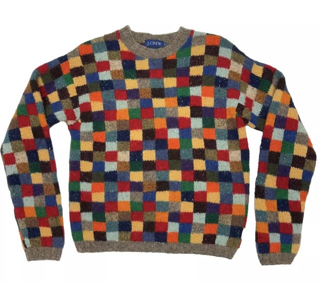 Help me find this vintage J. Crew patchwork sweater! : r/findfashion