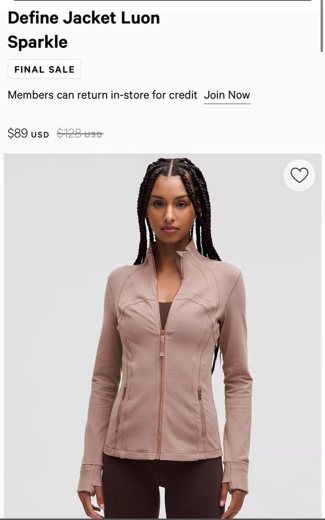 Twilight rose with rose gold define jacket : r/lululemon