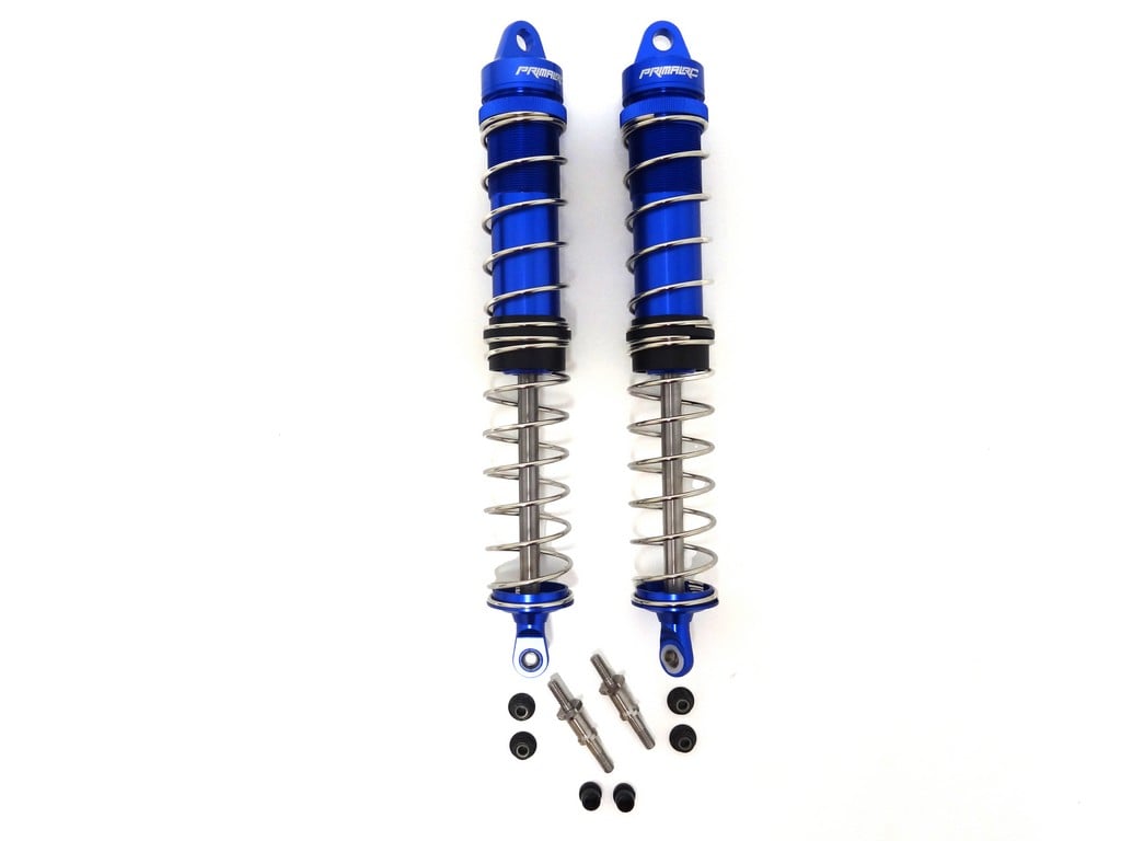Primal RC Monster Truck Silver V4 MEGA Shocks Blue (Set of 2