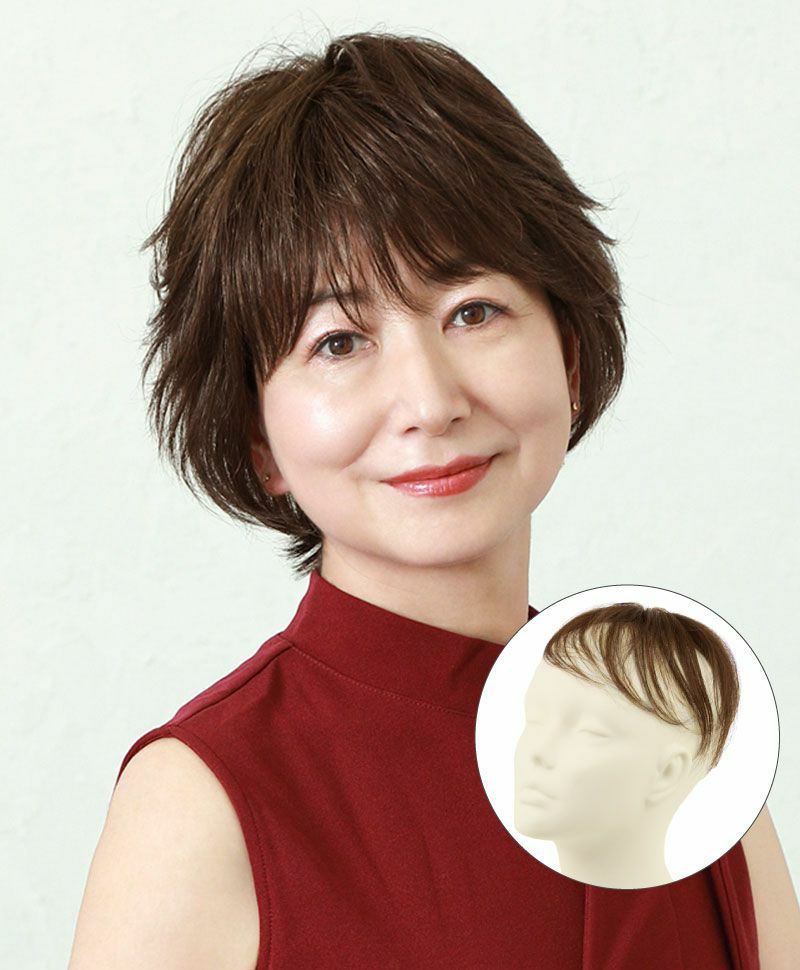 20%OFF】ミセスBEAUTE総手植えカバーピース(人毛ミックス)【ナチュラル