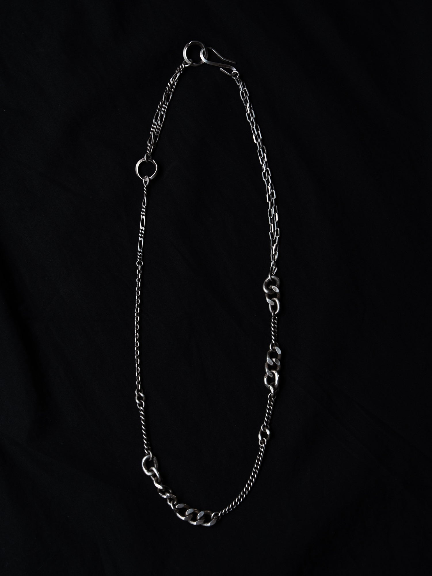 Silver Mix Chain Necklace PRY シュウト PRY 3way Silver Mix Chain