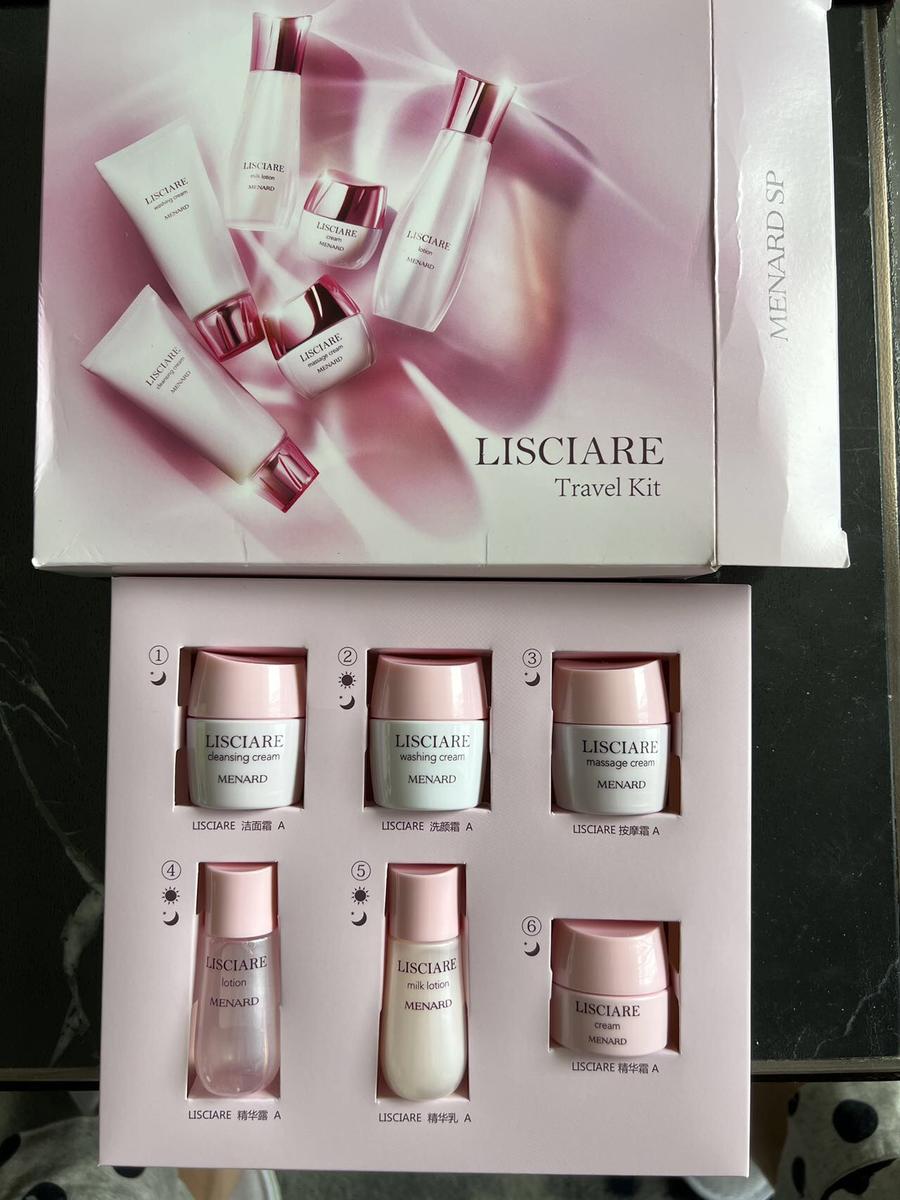 Menard (Japan) luxury brand . Complete travel skin care set for face.