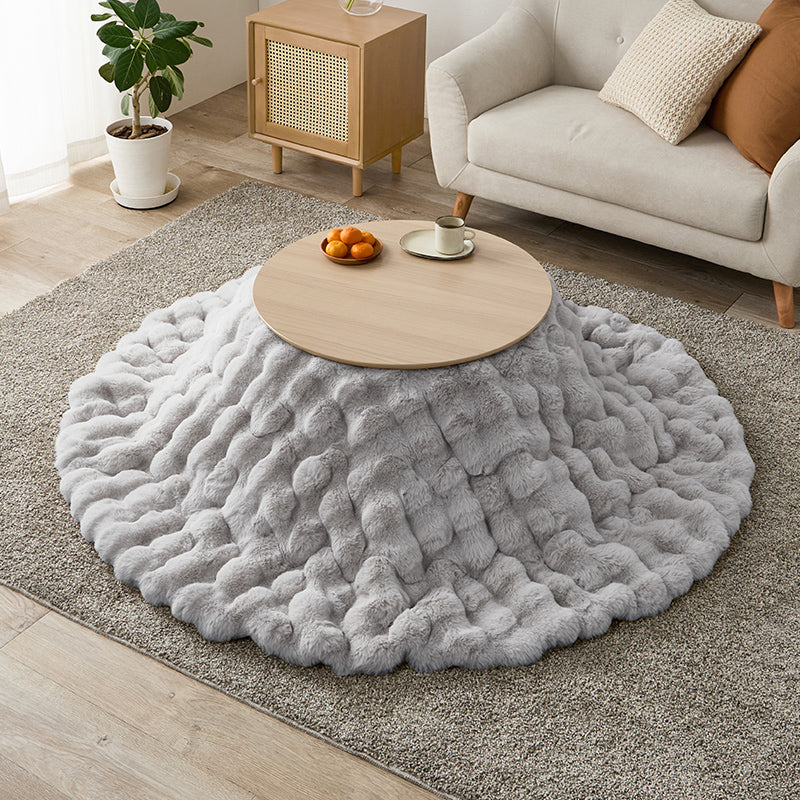 フォロー割【新品】円形こたつテーブル Moneモネ ＆ 布団 Lunaルナ