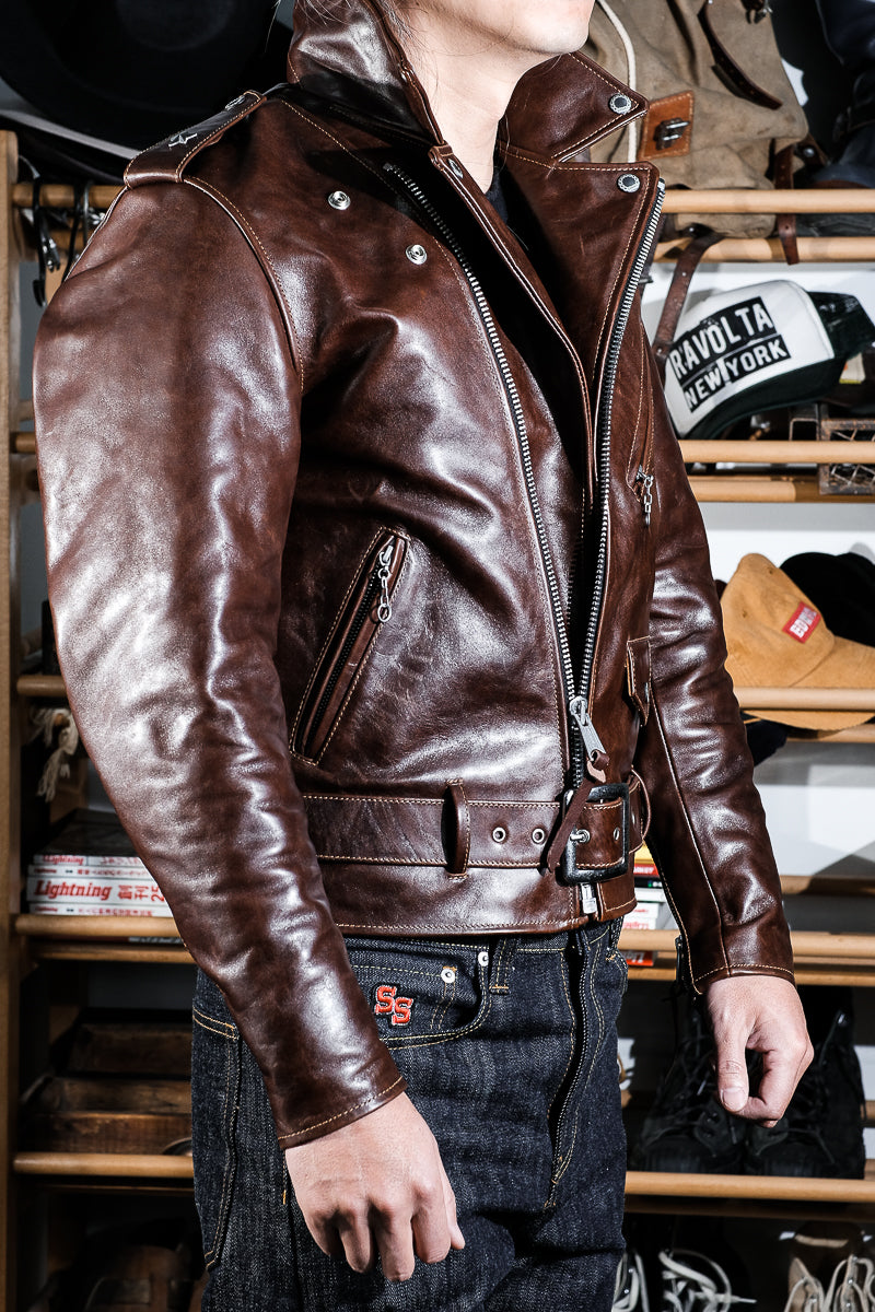 ヴィンテージ50s復刻 613/618型 オイルワックス加工ホースハイドレザー