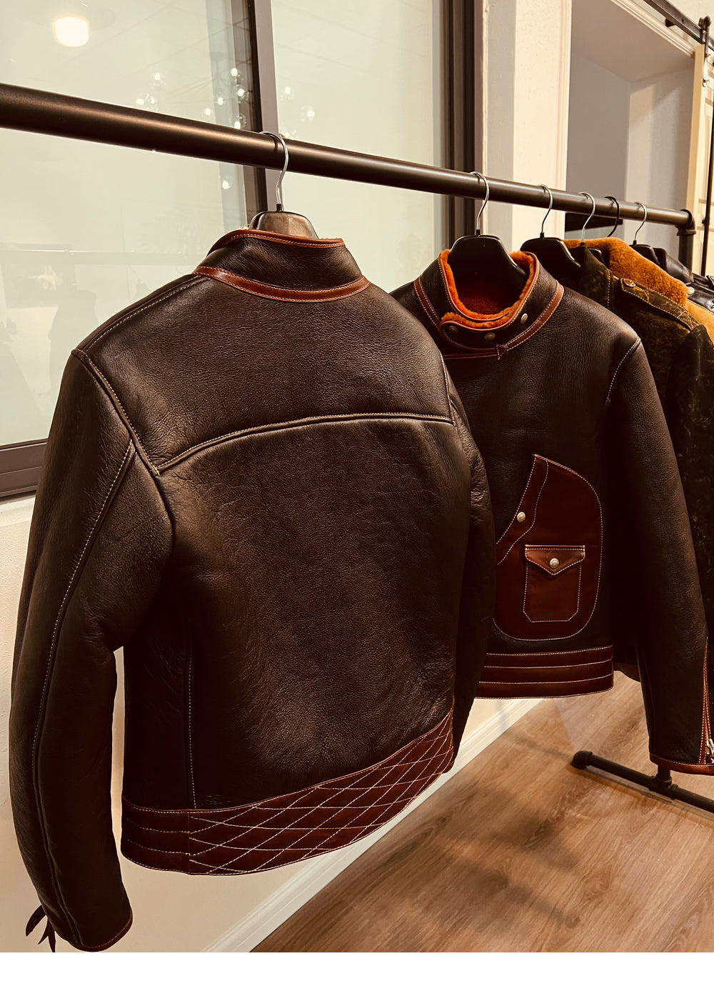 ☆オーストラリア産 ムートン ダブルライダースジャケット☆S～4XL