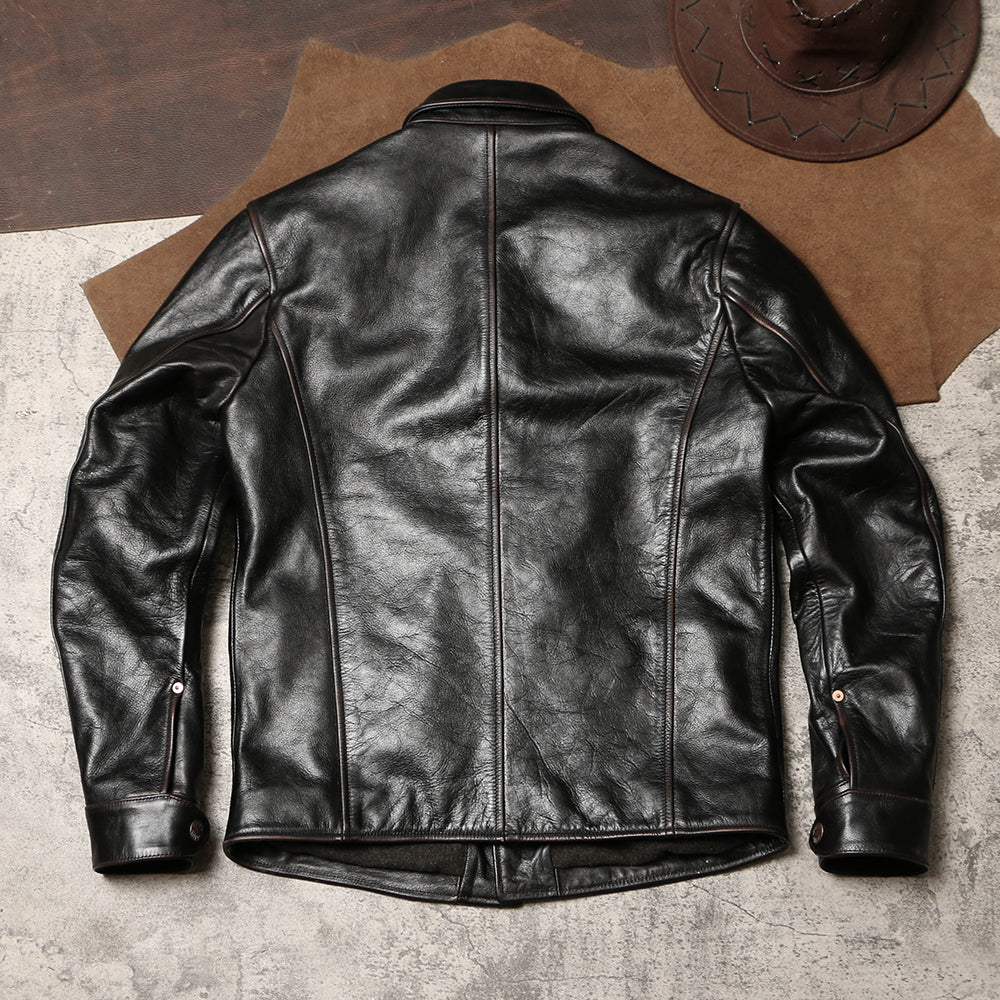 △ヴィンテージ復刻型 茶芯カウレザー カーコート▽S～4XL – quietman
