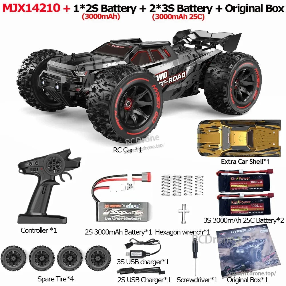 MJX 14209/14210 V3.0 1/14 Rc Car Brushless 4WD, 75km/h, 2.4G RTR