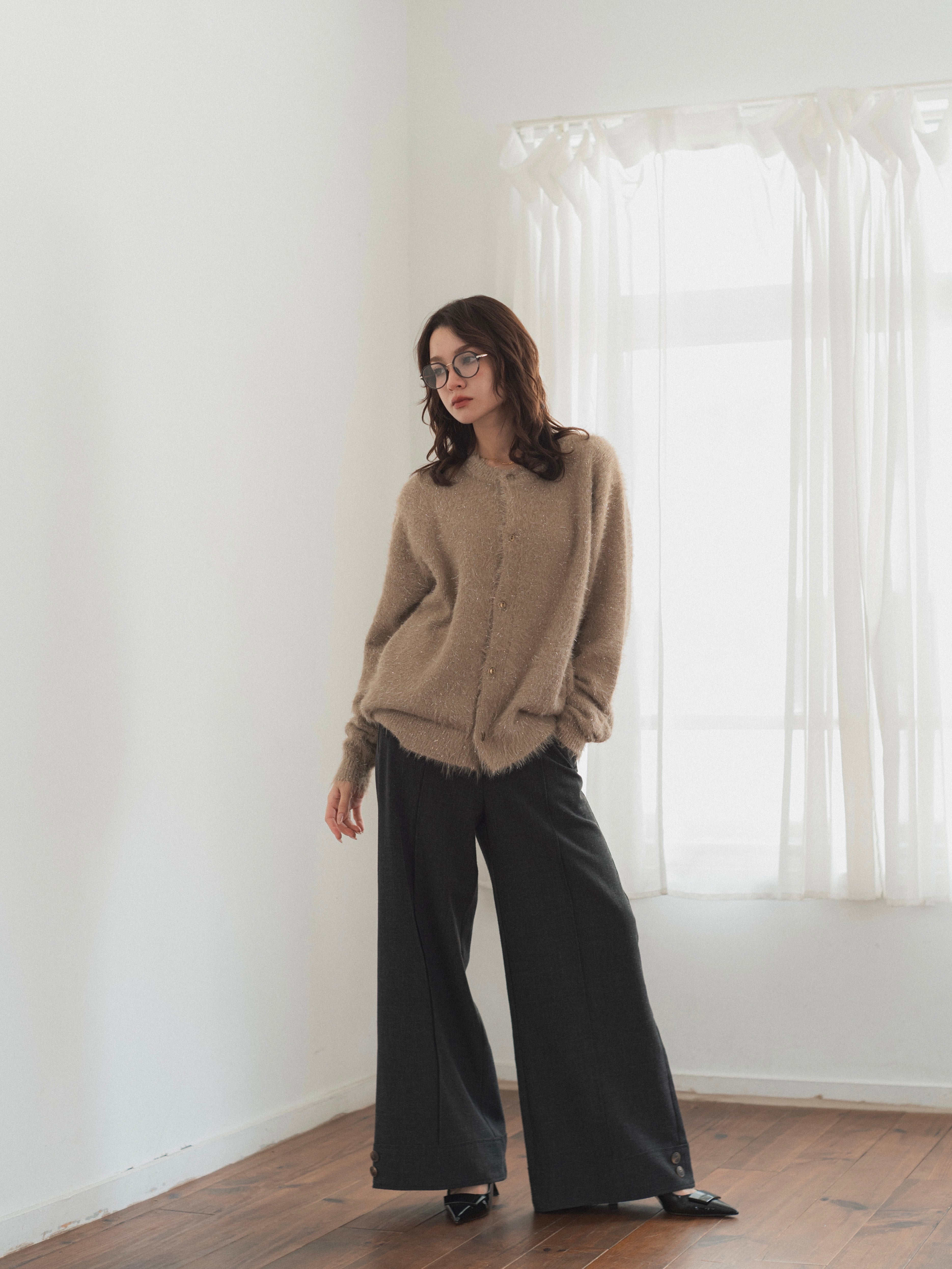 glitter shaggy over cardigan – RANCLIC