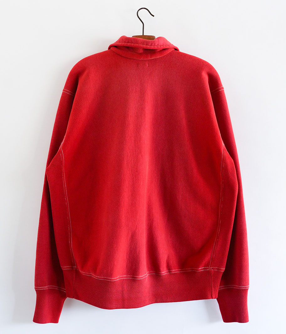 A.PRESSE Vintage Half Zip Sweatshirt [RED] - Fresh Service