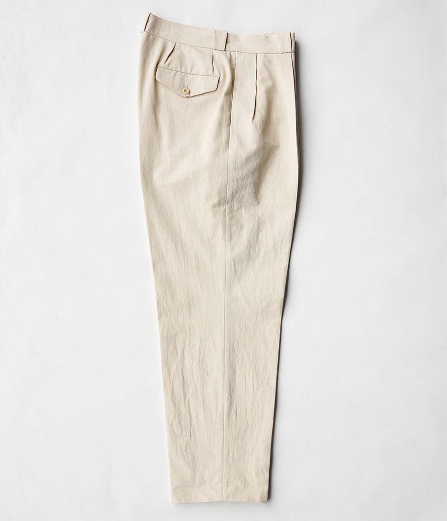 KAPTAIN SUNSHINE 2Pleats Tapered Trousers [NATURAL] - Fresh