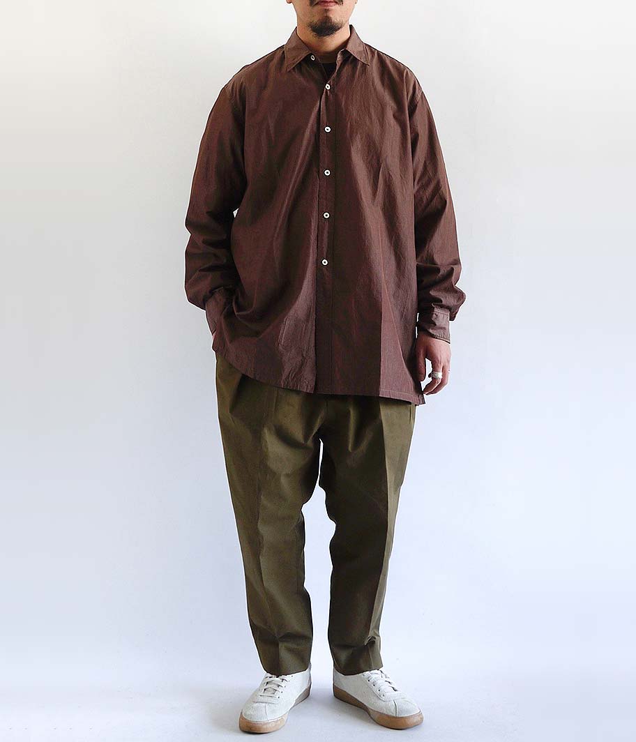 KAPTAIN SUNSHINE Regular Collar Shirts [BROWN CHAMBRAY] - Fresh