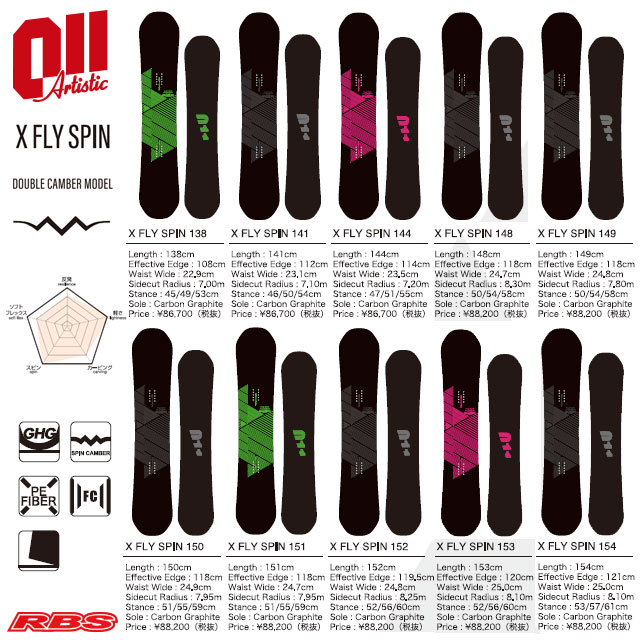 011 Artistic 20-21 X FLY SPIN 日本正規品RBS