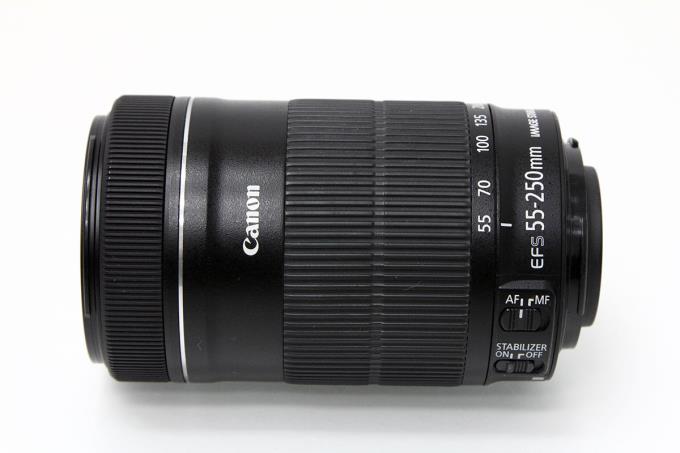 EF-S55-250mm F4-5.6 IS STM 別売りレンズフード付き 【K1182