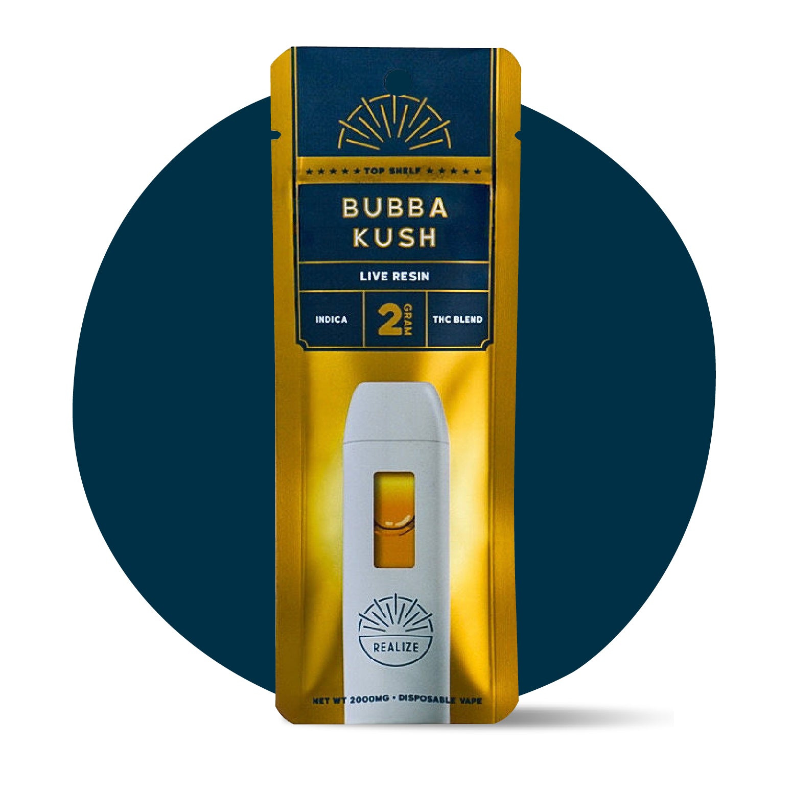 Bubba Kush Top Shelf THCA Disposable - Realize