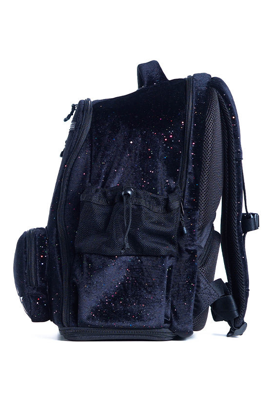 Velvet in Black Galaxy Sparkle Rebel Dream Bag Plus with Black